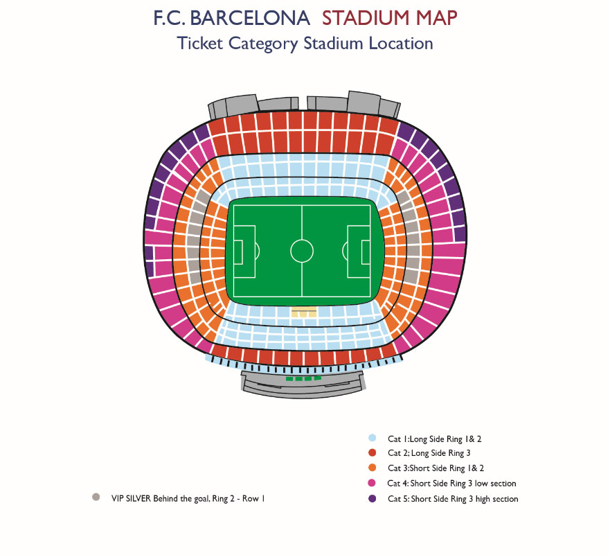 Plán hlediště Camp Nou