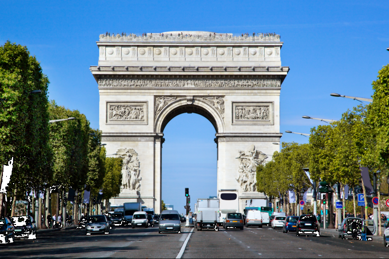 Arc de Triomphe and Champs-Élysées