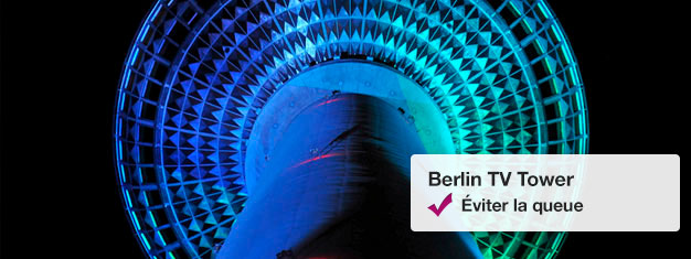 Réservez vos billets Fast View en ligne et évitez les longues files d'attente à la Tour de télévision de Berlin ! Profitez de la vue à 207 mètres au-dessus de la ville.