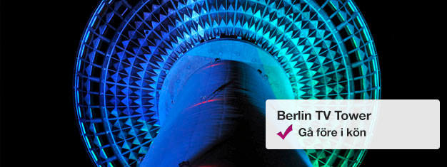 Gå före i kön till Berlins TV-torn med Fast View-biljetter! Välj datum och tid för ditt besök till TV-tornets panoramavåning! Köp express biljetter här!