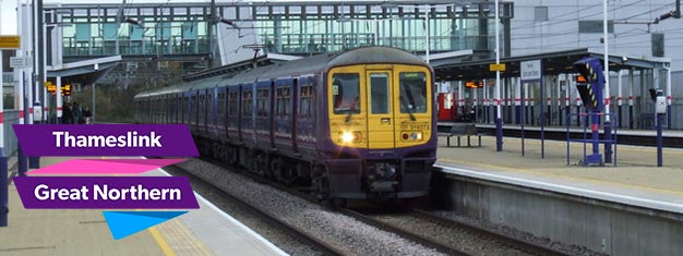 Viaja desde el aeropuerto de Luton y el centro de Londres con el tren Thameslink. Tarda unos 45 mintuos. 5 paradas en el centro de Londres. Compra en línea!