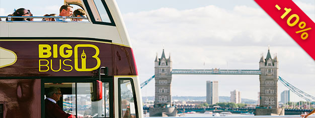 Explorez Londres avec les Big Bus ! Choisissez entre un billet 24, 48 ou 72 heures. Profitez de visites guidées gratuites et de croisières fluviales. 