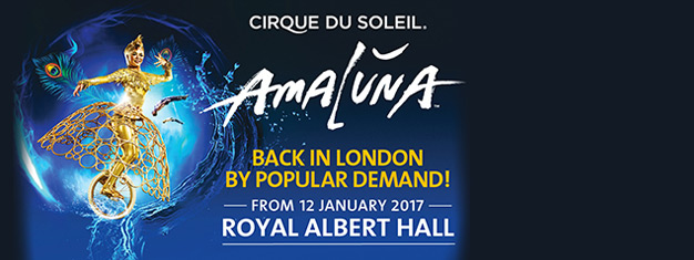 Nauti Cirque du Soleilin uudesta Amaluna-esityksestä Lontoossa! Hämmästele uskomattomia esiintyjiä ja ihanaa rakkaustarinaa. Osta lippusi netistä!