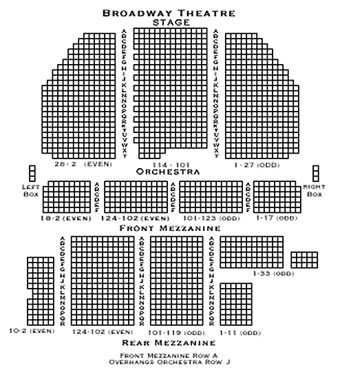 Broadway Theater Seating Chart Here Lies Love