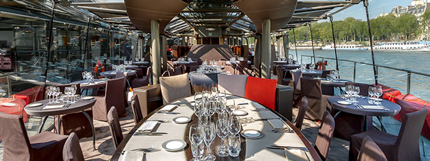 Enjoy a 2-course lunch at Le Bistro Parisien offering unique views of the Eiffel Tower and the River Seine. Add a scenic sightseeing cruise. Book here!
