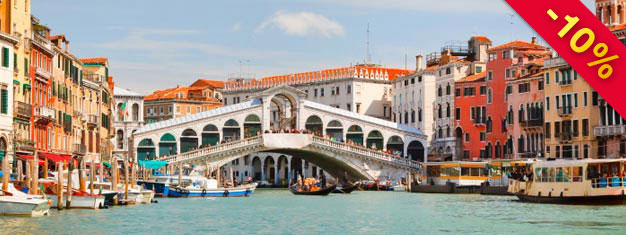 3,5 times rundvisning i Venedig! Se alle seværdighederne og få en rundvisning inden i Markuskirken og Dogepaladset. Bestil din tur her!