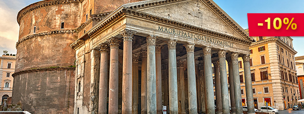 Nyd en guidet tur til Colosseum & Forum Romanum og oplev Vatikanet i alt i sin pragt. Spring de lange køer over til Colosseum og Vatikanet! Bestil nu!
