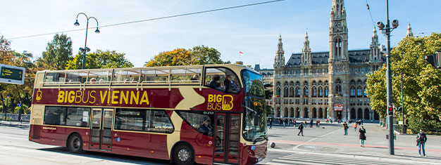 Visit Vienna in your own pace. Use the Big Bus Tours Vienna and hop on and off as much as you'd like! Book your tickets from home today.