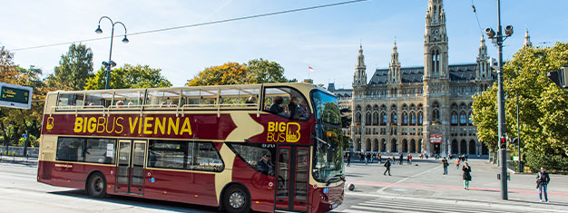 Besøg Wien i dit eget tempo. Brug Big Bus Tours Wien og hop af og på så meget som du har lyst! Book dine billetter hjemmefra i dag. 