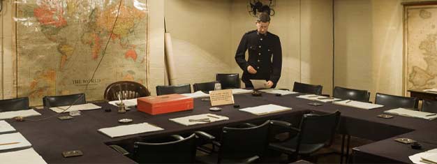 Besuchen Sie die Churchill War Rooms, erleben Sie den Original-Bunker so wie er 1945 zurückgelassen wurde und erkunden Sie Churchill´s War Museum. Tickets hier buchen!