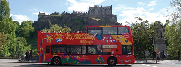 Utforska Edinburgh attraktioner och sevärdheter med hop-on hop-off bussarna. Bara hoppa på och av så mycket du vill under 24 timmar! Boka biljetter här!