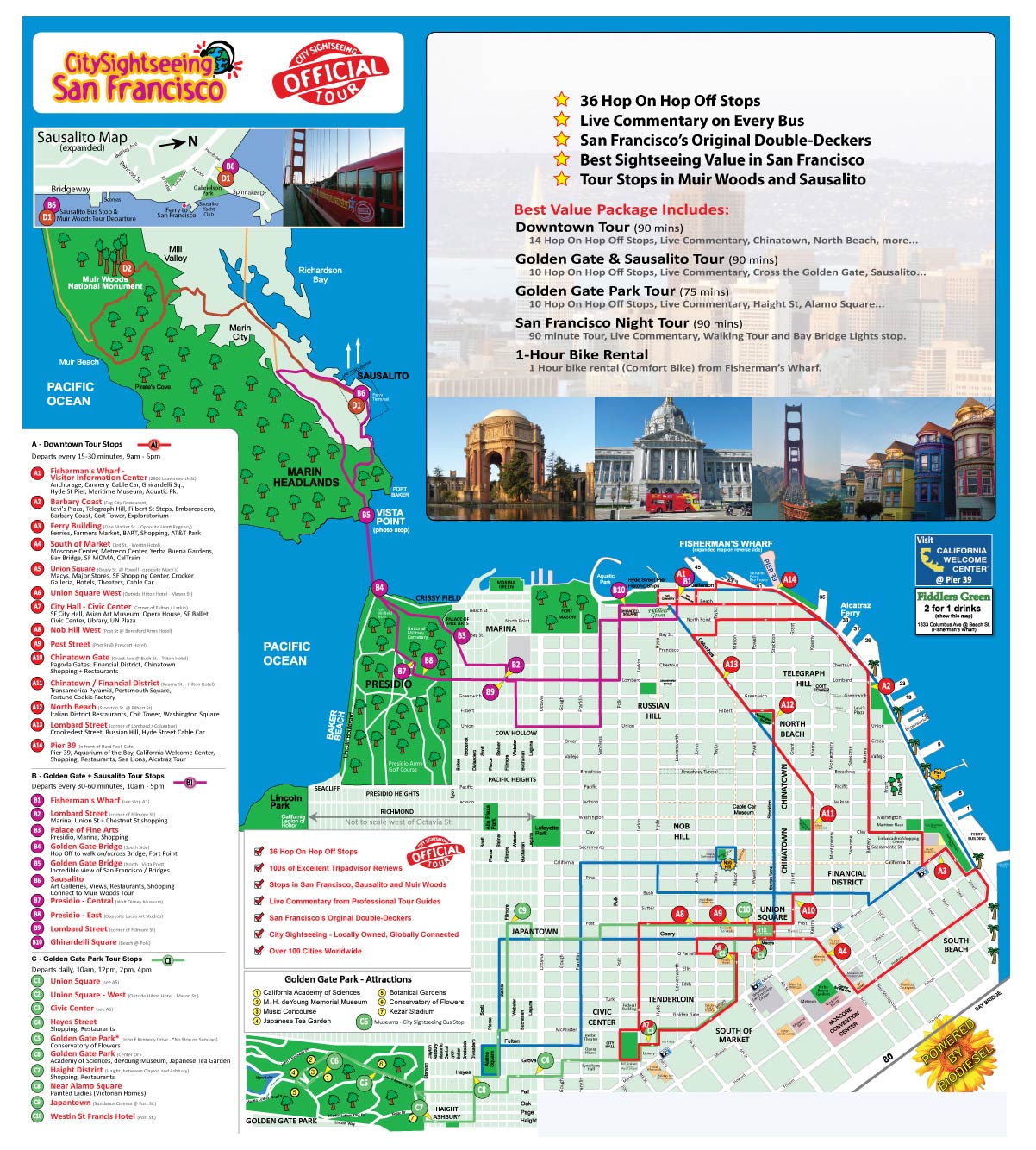 Hop-On Hop-Off Tour + Alcatraz