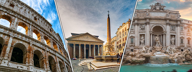 Découvrez tous les sites incontournables de Rome en une journée - Le Colisée, Le Panthéon, La Fontaine de Trevi 
et bien plus encore ! Réservez votre visite en ligne !