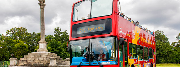 Erkunden Sie Dublin im eigenen Tempo mit den Hop-On-Hop-Off-Bussen! Wählen Sie zwischen 24- oder 48-Stunden-City-Sightseeing-Tickets! Tickets online buchen!