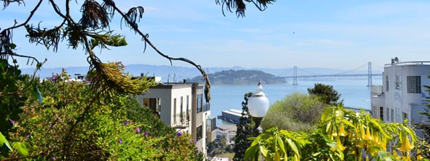 La visite à pied du Fisherman's Wharf est l'un des meilleurs moyen de voir ce quartier. Découvrez une vue magnifique sur le quartier. Réservez votre visite guidée ici!