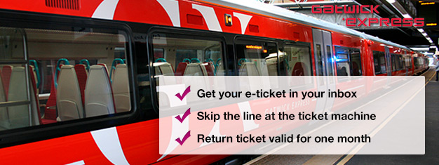 Arrange your entire journey from home to London City. Buy your tickets from Gatwick Airport to Victoria Station before you leave home.