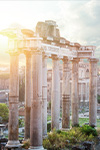 Coliseu, o Fórum e o centro da cidade