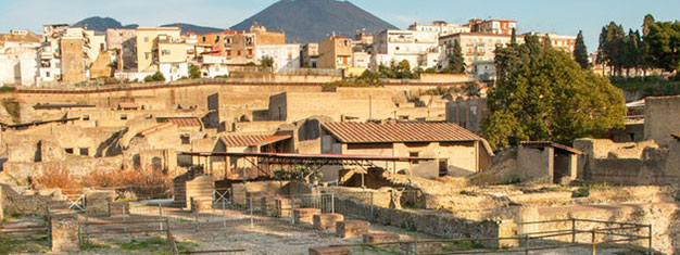 Explore Herculaneum - an ancient Roman town that has, most unfairly, been overshadowed by Pompeii's fame.  Buy your tickets from home & skip the line! 
