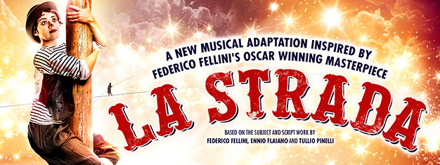 En visuel smuk ny sceneopsætning af Fellinis klassiske film fra 1957 - La Strada. Bestil dine billetter til denne nye version af La Strada her!