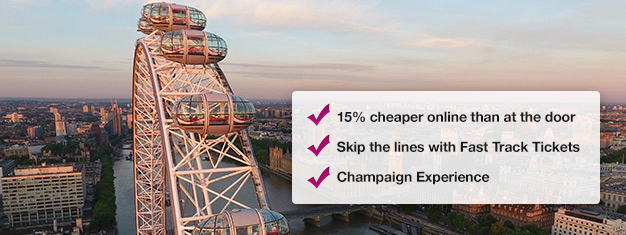 Save 15% and enjoy the London Eye with a glass of champagne, and skip the line!  Book your tickets here!