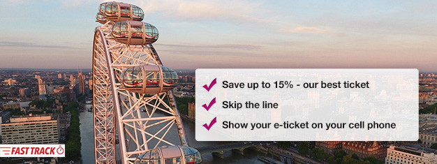 Why waste time standing in line? Book your Fast Track tickets to the popular Ferris wheel London Eye online and save 15% on your tickets! 