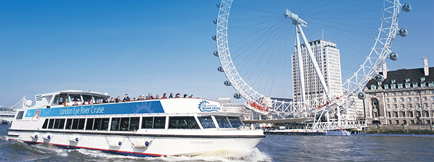 Enjoy this beautiful 40-minute sightseeing cruise on the River Thames and see London! Book a ticket to a River Cruise online! 
