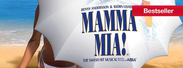 Mamma Mia mūziklu Londonā Novello teātrī ar dziesmām ABBA. Iegādāties teātra biļetes uz Mamma Mia Musical Londonā šeit!