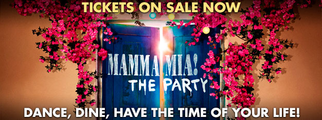 Vil du med til Mamma Mia! The Party? Bestil dine billetter til festen på The O2 Arena i London her og gør dig klar til en fortryllende aften!