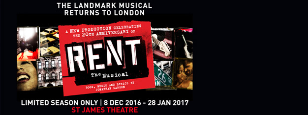 You do not want to miss this multi-award-winning and ground-breaking rock musical Rent, as it celebrates its incredible 20th anniversary in London!