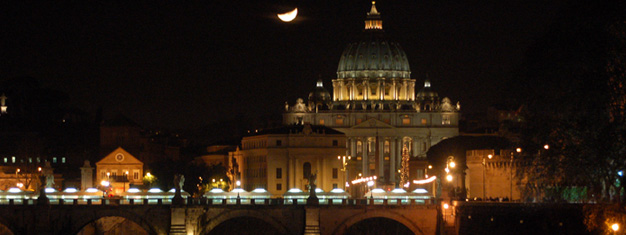 Experience Rome by night on this 2.5-hour walking tour and see the city's famous squares, fountains, and buildings illuminated. Book your tickets now!