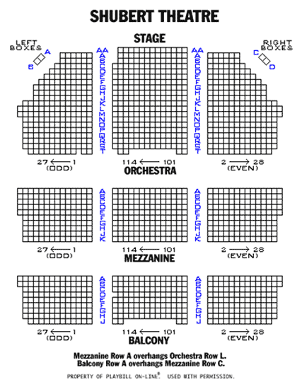 Shubert Theater Nyc Seating Chart 2981