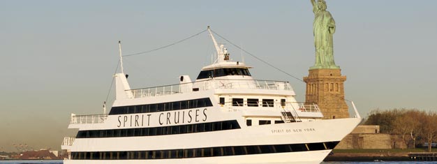 Bestill billetter til Spirit lunsj cruise i New York. Nyt et lunsj cruise på Hudson Elv i New York. Kjøp billetter her!