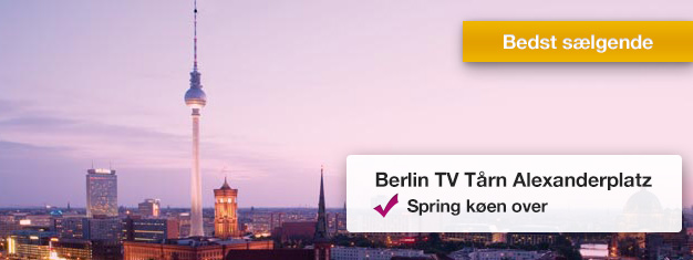I TV Tårnet (Berliner Fernsehturm) på Alexanderplatz i Berlin får du en 360 grader panorama udsigt af Berlin. Bestil dine billetter til Berlin TV Tårnet her!