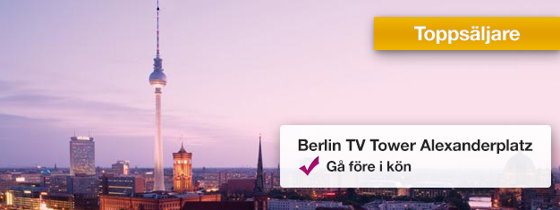 Från TV-tornet Berlin får du uppleva en fantastisk 360 graders panoramautsikt över Berlin. Boka dina biljetter till Berlins populära TV-tornet här!
