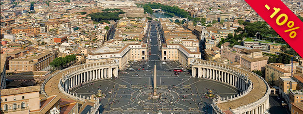 Skip the line to the Vatican! Just print your ticket, walk past the long entry lines and straight into the Vatican. Buy your tickets to the Vatican now!
