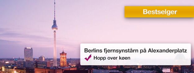 På fjernsynstårent (Berliner Fernsehturm) på Alexanderplatz i Berlin får du en 360 graders panoramautsikt over Berlin. Bestill billetter til Berlins fjernsynstårn på Alexanderplatz her!
