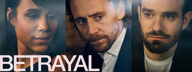 Boka dina biljetter till pjäsen Betrayal i Londons West End, en av Harold Pinters mest kända pjäs. Medverkande Tom Hiddleston. Boka biljetter till Betrayal här!