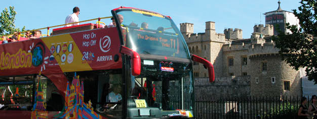 O passeio por Londres é melhor nos ônibus da Original Tour. Quatro linhas com paradas que permitem explorar Londres ao seu próprio ritmo.