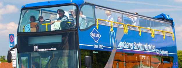 Entdecken Sie München in einem unserer Hop-On Hop-Off Sightseeing Busse. Wählen Sie zwischen zwei Touren und entdecken Sie die Stadt im eigenen Tempo. Holen Sie sich hier Ihre Tickets!