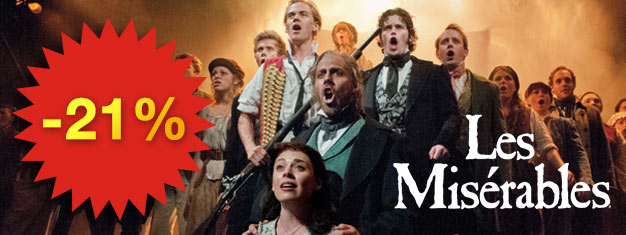 Les Miserables er en must-see musical med smuk musik! Oplev den prisvindende musical på Broadway i New York. Bestil dine billetter på forhånd!